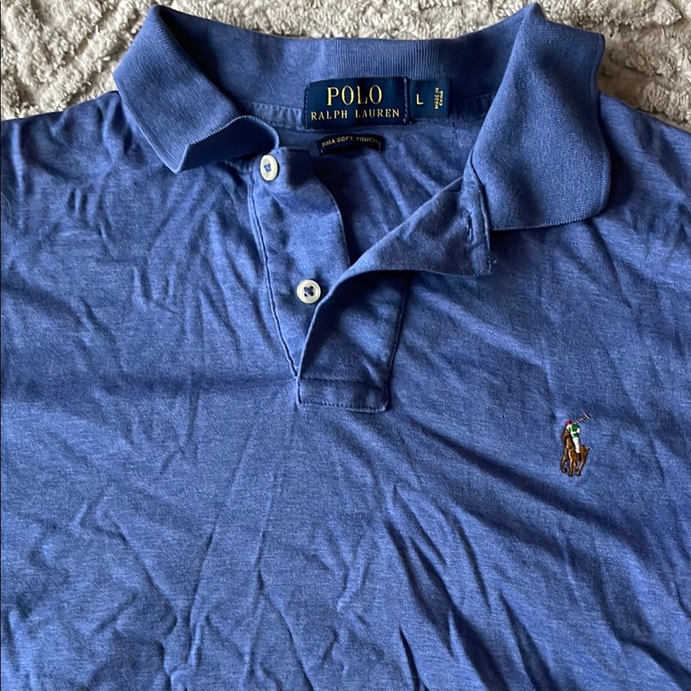 Polo by Ralph Lauren Men's Blue Polo Shirt- men’s large